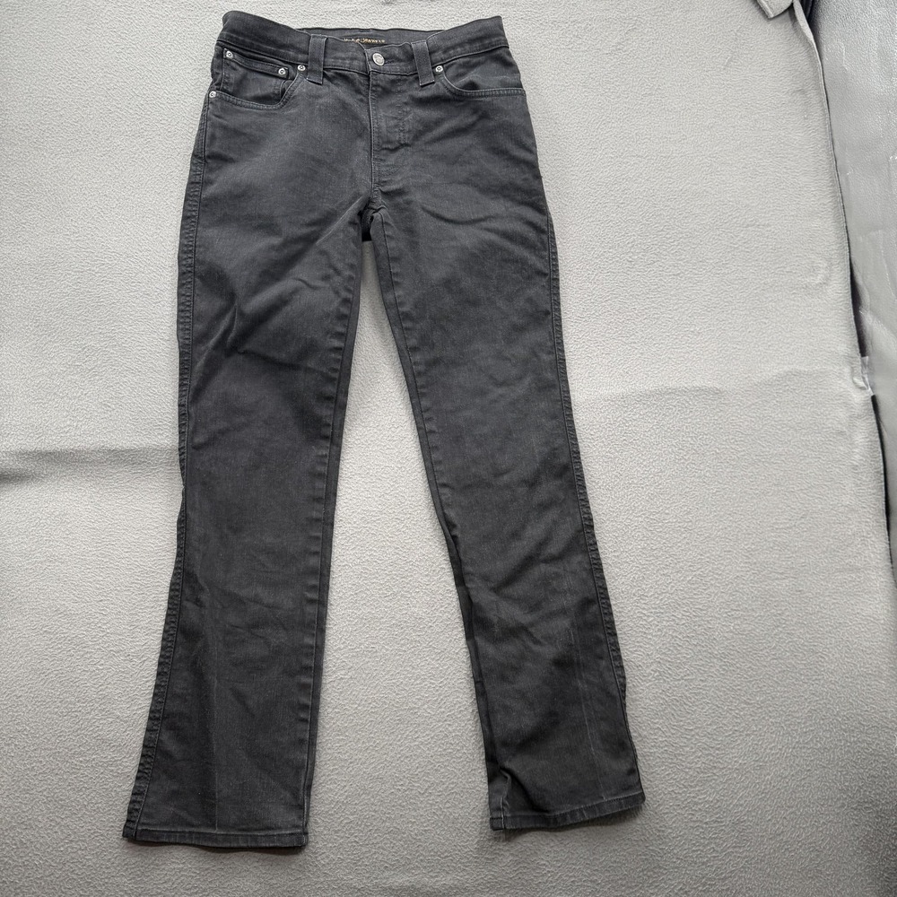 Nudie Jeans Co Slim Jim Jeans Mens 32x32 (Fits 29/30) Black Dry Coated Denim.
